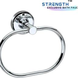SDS-04 Stainless Steel Towel Ring for Bathroom/Wash Basin/Napkin-Towel Hanger/Bathroom Accessories (Chrome-Oval) - Pack of 1 SILVER Towel Holder-image-66
