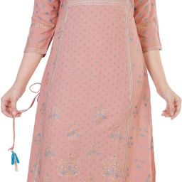 Women Printed Viscose Rayon Flared Kurta-image-8