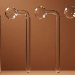 wishingbell natural 6 inch Bend Glass Oil Burner Pipe Transparent (Pack of 4) Borosilicate Glass Inside Fitting Hookah Mouth Tip-picture-35