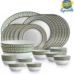 Pack of 27 Opalware Amitabh Bachchan Solitaire Series Verde | Crockery Set | Plate and Bowl Dinner Set-18