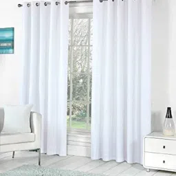 213 cm (7 ft) Polyester Semi Transparent Door Curtain (Pack Of 2)-image-17