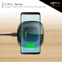 Callmate 15W C-Thru Wireless Fast Charging Pad, Universal Compatibility Charging Pad image 5