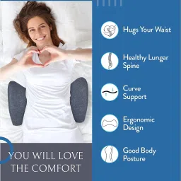 araami Memory Foam waist Cushion Lumbar Support Memory Foam Solid Sleeping Pillow Pack of 1 image 4