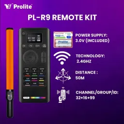 Prolite PL500R PL_R9 REMOTE (WIRELESS REMOTE) 6000 lx Camera LED Light-33
