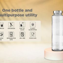 tyche enterprise Glass Bottles for Fridge Glass Bottles with Reusable 800 ml Bottle image 4