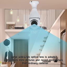 OSHSIZ Spy Bulb Camera CCTV WiFi Camera Motion Sensor LED Light Security Camera image 3