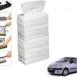 10 SET REFILLER WITH 100 PULLS (200 SHEETS) FOR Chevrolet Matiz Vehicle Tissue Dispenser-image-2