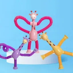Cartoon Giraffe Pop Tube Fidget Sensory Stress Relief Bendable Toy Pack of 3-image-42