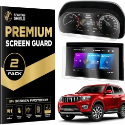 spartan shield Screen Guard for MAHINDRA SCORPIO N 2022-Running || INFOTAINMENT SYSTEM 8 INCH & INSTRUMENT CLUSTER Protector || Car TouchScreen Display Accessories ScorpioN [Not Tempered Glass] (2xScreenCombo)-19