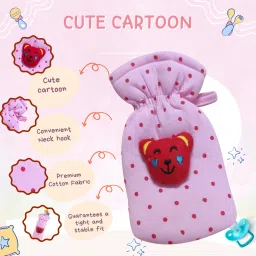 Soft Hosiery Dark Dotted Print Baby Feeding Bottle Cover, Suitable for 60-125ML-picture-16