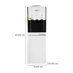 VOLTAS Minimagic Spring RV Plus Hot, Cold & Normal Top Load Water Dispenser with Cooling Cabinet (Black and White) image 2
