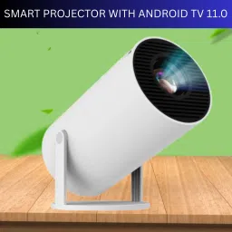 SACRO Smart (Projector) 1080P & 4K Support Rotatable Design With Netflix/Prime etcZ358 (4500 lm / 1 Speaker / Wireless / Remote Controller) Portable Projector-1