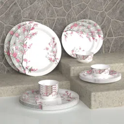 Pack of 18 Melamin Piccolo Round Designer Crockery Dinner Set-10