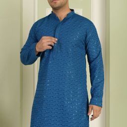 bexario Men Viscose Rayon Kurta Pyjama Set-picture-27
