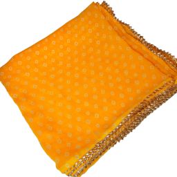 Georgette Printed Yellow Women Dupatta-image-86