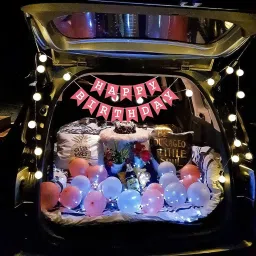 Solid Car Boot Happy Birthday decoration items for your loved one's, rosegold Balloon-image-0