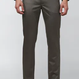 peter england Men Slim Fit Grey Polycotton Trousers-picture-17