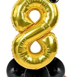 Solid Numbers 8 Shape Foil Helium Balloons For Party Decorations In Happy Birthday Balloon-image-63