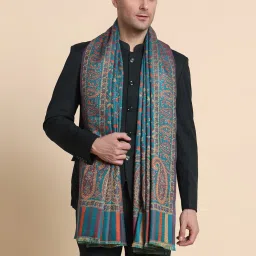 WEAVERS VILLA Acrylic, Wool Woven Men Shawl-image-16