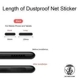 The thrift Store Mobile Speaker Mic Piece Dust Protector Net Stickers for Android,Tablets,iPhone Audio Jack Black Anti-dust Plug image 3