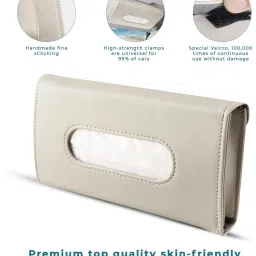 Premium Car Tissue Holder for Sun Visor | Easy Pull Dispenser Box Vehicle Tissue Dispenser-image-7