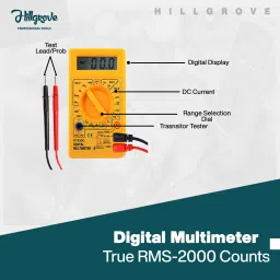 hillgrove HGCM464M1 LCD AC DC Current Digital Mini Multimeter Tester with Line Tester Digital Multimeter image 2