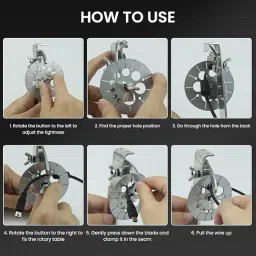 probero Manual Handheld Wire Stripper Tool with 10 Spare Blades Manual Handheld Wire Stripper Tool with Multi Cable Slots and 10 Pieces Blades Wire Cutter image 4