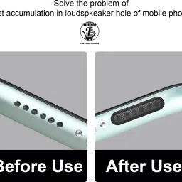 The thrift Store Mobile Speaker Mic Piece Dust Protector Net Stickers for Android,Tablets,iPhone Audio Jack Black Anti-dust Plug image 2