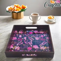 serving tray 10X10 INCH wooden for kitchen | tray for kitchen organizer Tray-10