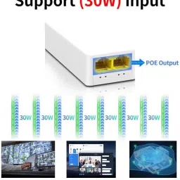 WiredCom Poe Extend Swtich Repeater, Supports IEEE802.3af/at, Plug-and-Play Lan Adapter image 5
