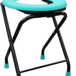 Comfort Premium Folding Commode Chair/Stool- C Green Commode Chair-image-6
