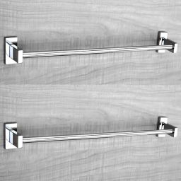 Towel Rod High Grade Stainless Steel Square Towel Rod Steel Towel Holder (Stainless Steel)(pack of 2) 24 inch 1 Bar Towel Rod-image-88