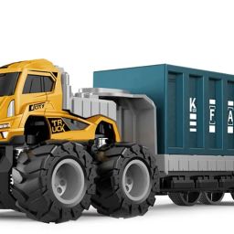 1:43 Alloy Diecast Logistic Transportation Big Truck Toys Friction Powered Toys-9