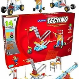 Junior Mechanical Construction Toy for Kids - 14 Model, 115+ Piece.-43