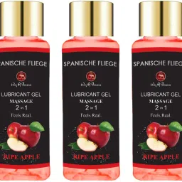 Massage gel Lubricant Gel Ripe Apple Flavour Lube Non Sticky Water Based gel Lubricant-image-85