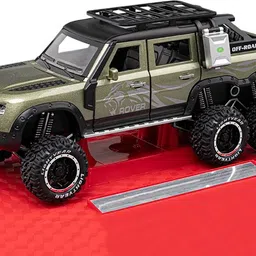 coelon Defender Car 6 Wheel Diecast Metal Model Car Light Sound Pull Back Toy Car Kids-picture-2