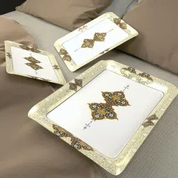 Valencia Beyla Melamine Serving Medley with Handles for Home or Cafe, Tray-image-32