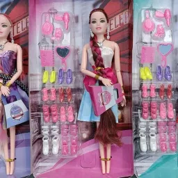 Toy Set with Movable Joints and and Hat for Girls Doll House Set-image-48