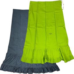 Belizzi Paridhan Black & Green Apple Combo Pure Cotton Petticoat-image-33