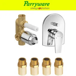 Praseo concealed Diverter Body , Upper Part MTA 4 pic set of 1 pic 195 Praseo Diverter with upper trim Diverter | Brass MTA 3/4 x 1/2 | Complete set Diverter Faucet-5