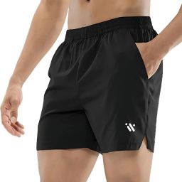 Solid Men Black Sports Shorts, Baggy Shorts, Basic Shorts, Beach Shorts, Gym Shorts-image-95