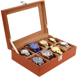 Watch Box Organizer, Watch Box 10 Slot , Luxury watch box for Men, Wrist Watch Box-image-97
