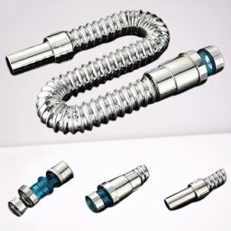 PVC Flexible Drain Pipe – White Sink Outlet – Single Piece Silver Hose Pipe-image-94