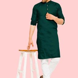 poshside Men Solid Cotton Blend Straight Kurta-picture-46