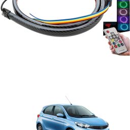Carbon Fibre LED Rear Spoiler with Remote Control for Car Trunk Universal Exterior Car LED Tail Light Strip fit for Roof, Wing, Brake Light, Turn Signal Light Spoiler Lip Kit m229 Car Fancy Lights-image-63