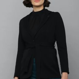 Women Solid Single Breasted Casual Blazer-image-79