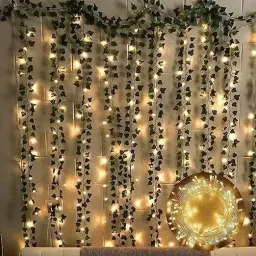 Aesthetic Room Decoration Kit Vines & Fairy LED Light Perfect for Wall Decor Pack of 7-20