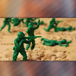 babro - Army Toy Set For Kids with Bucket and 104 Army Men & Army Accessories image 2