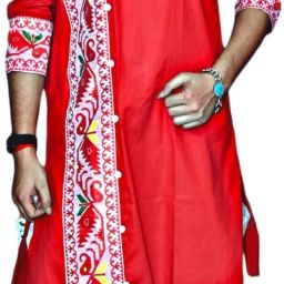 Men Pure Cotton, Dupion Silk Kurta Dhoti Pant Set-image-5