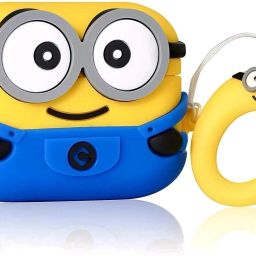 Pouch for APPLE Airpods (3rd Generation) Bluetooth Headset Silicon Case cover (Minion)-11
